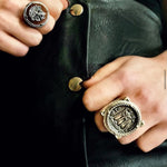 Anello BIG moneta tripode