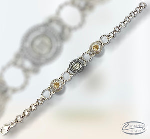 Bracciale Tripode bombato quarzi
