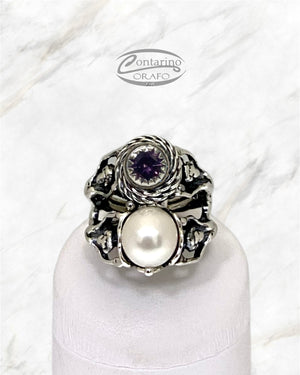 Anello CARIATIDI ZIRCONIA