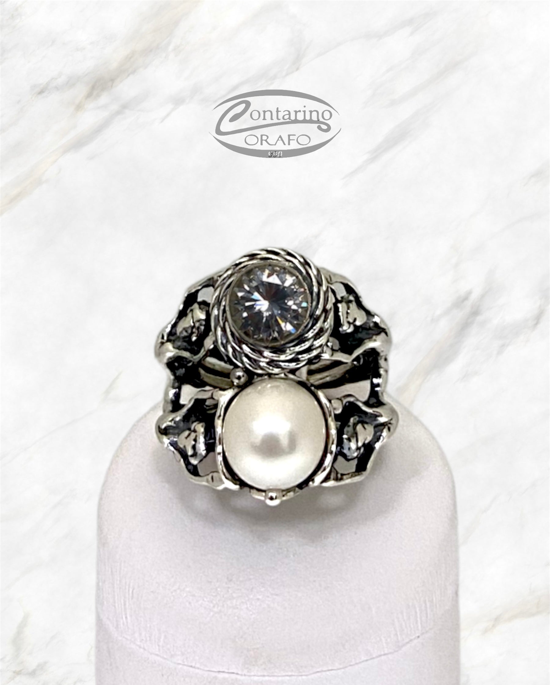 Anello CARIATIDI ZIRCONIA